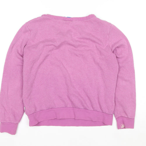 Adidas Womens Pink Logo Crew Neck Long Sleeve Sweatshirt UK 12