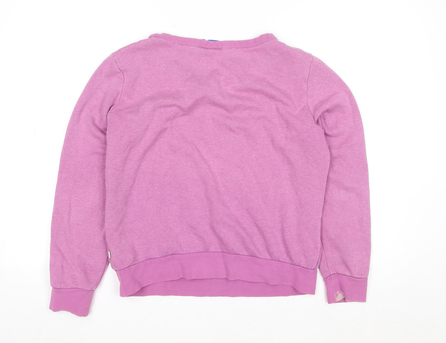 Adidas Womens Pink Logo Crew Neck Long Sleeve Sweatshirt UK 12