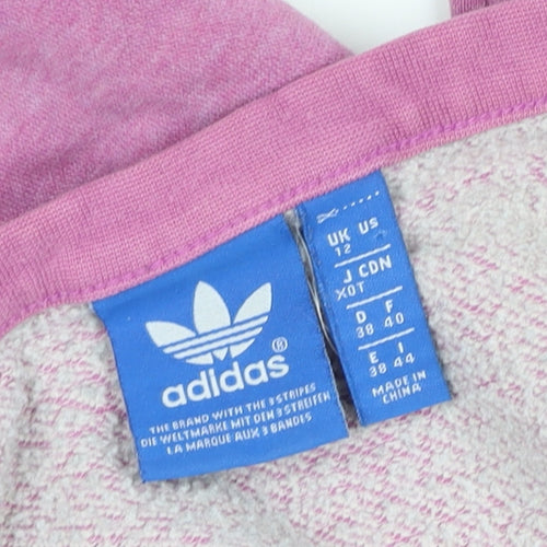 Adidas Womens Pink Logo Crew Neck Long Sleeve Sweatshirt UK 12