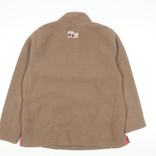 Crane Equestrian Women’s Brown Beige Fleece Pullover UK 16-18 Large