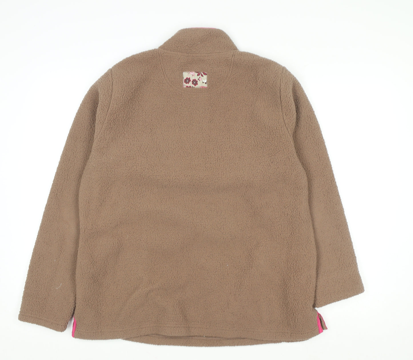 Crane Equestrian Women’s Brown Beige Fleece Pullover UK 16-18 Large