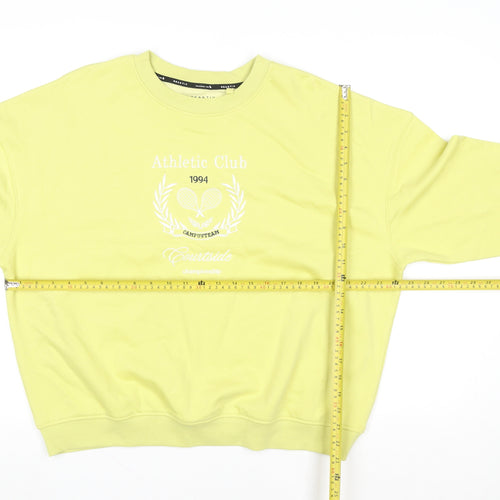 Reaktiv x Oti Mabuse Yellow Crew Neck Pullover Sweatshirt Women's M