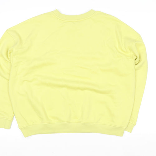 Reaktiv x Oti Mabuse Yellow Crew Neck Pullover Sweatshirt Women's M