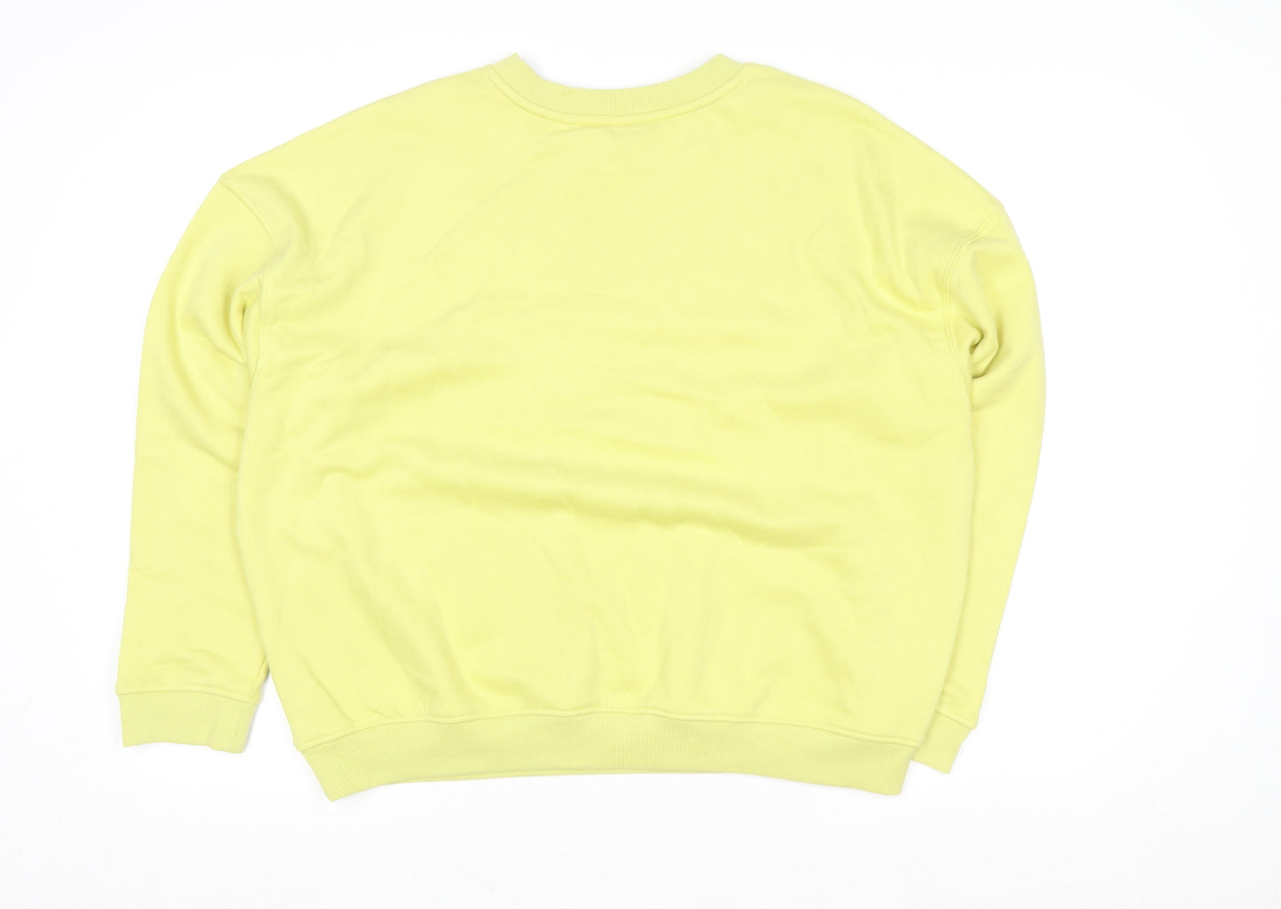 Reaktiv x Oti Mabuse Yellow Crew Neck Pullover Sweatshirt Women's M