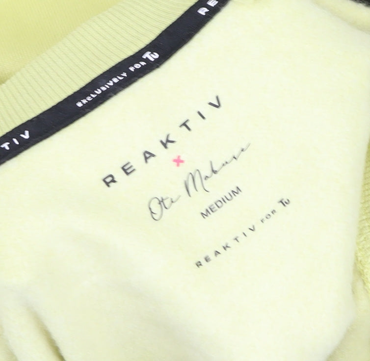 Reaktiv x Oti Mabuse Yellow Crew Neck Pullover Sweatshirt Women's M