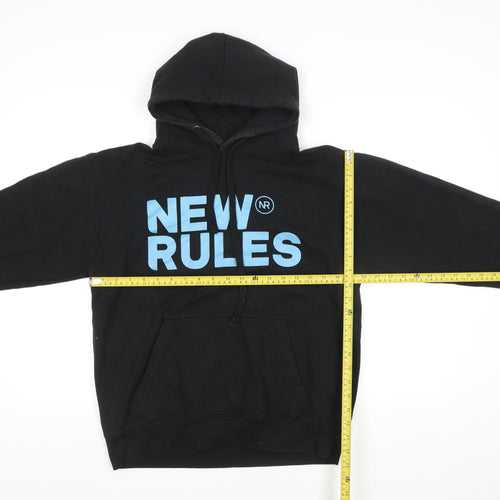Club Classic Men’s Black Pullover Hoodie M Graphic Print Fleece