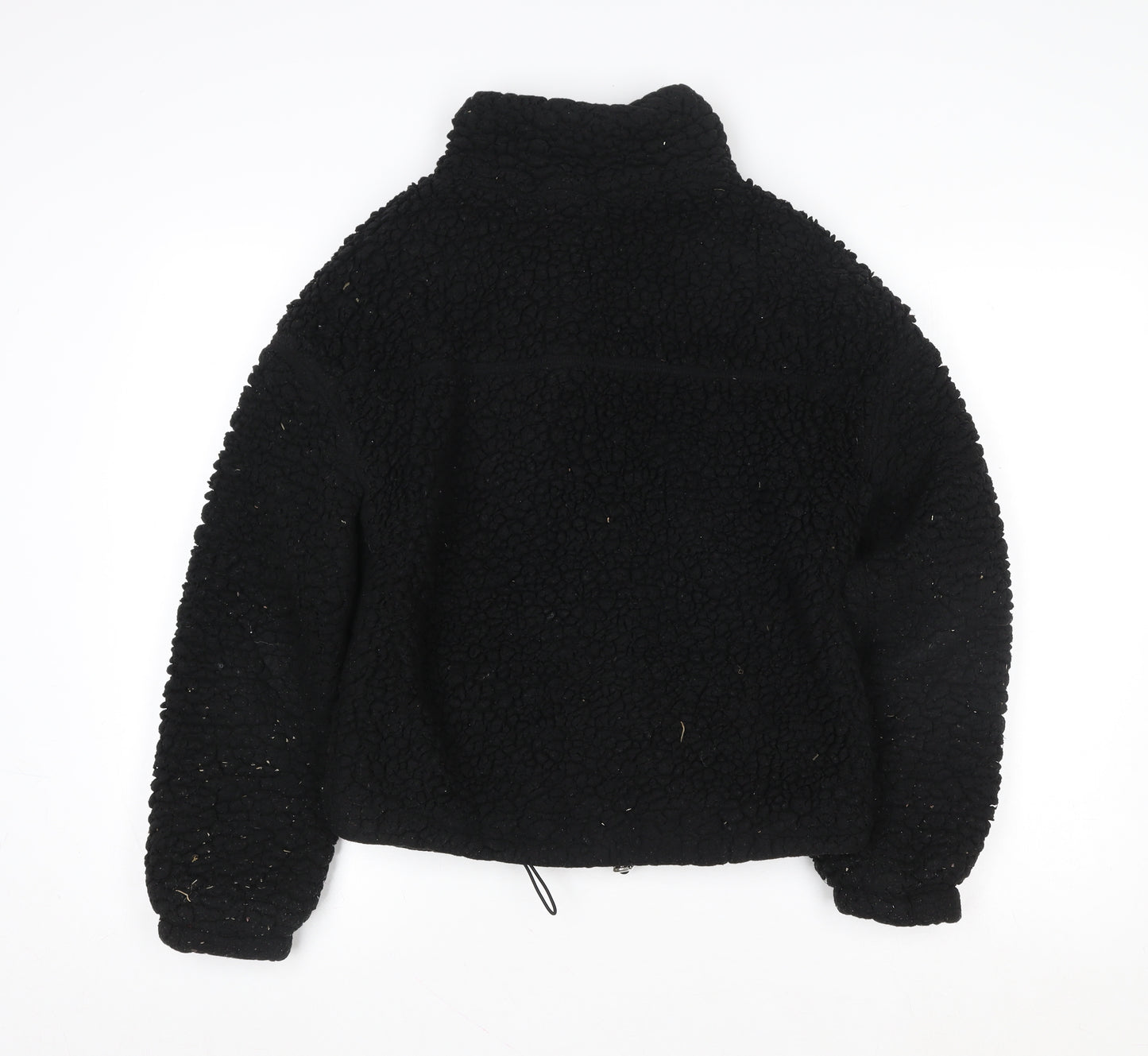 New Look Women's Black Fleece Full Zip Short Jacket Size S