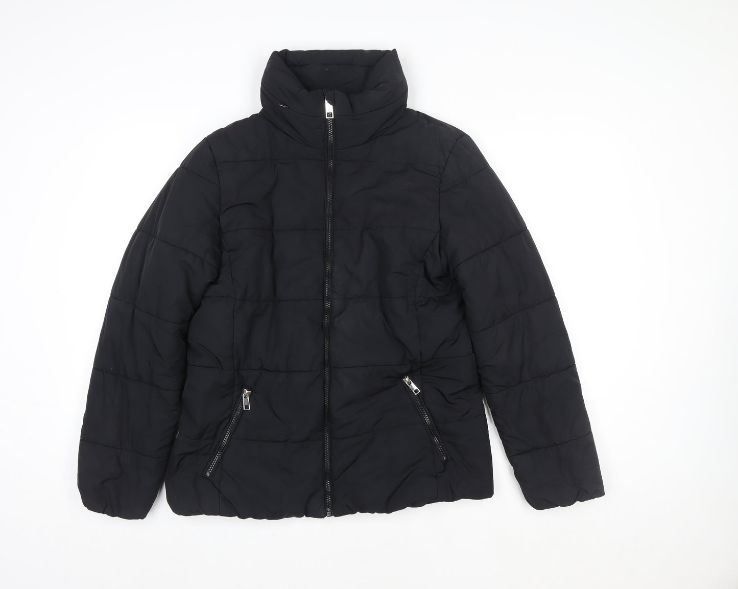 Marks and Spencer Women’s Black Size 12 Puffer Jacket Polyester