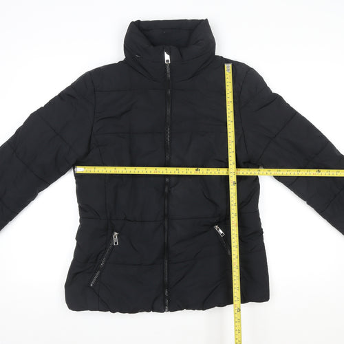Marks and Spencer Women’s Black Size 12 Puffer Jacket Polyester