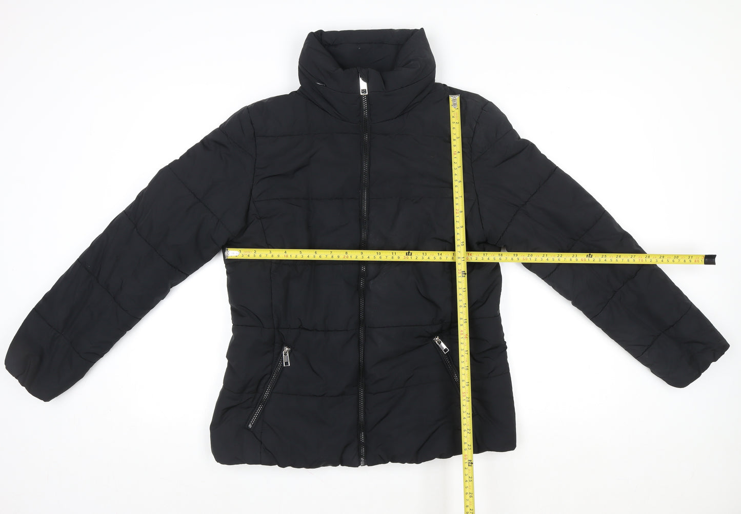 Marks and Spencer Women’s Black Size 12 Puffer Jacket Polyester
