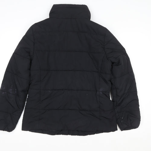Marks and Spencer Women’s Black Size 12 Puffer Jacket Polyester