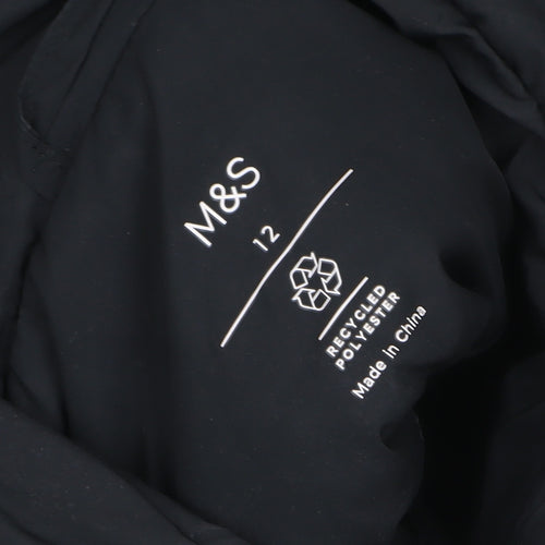 Marks and Spencer Women’s Black Size 12 Puffer Jacket Polyester
