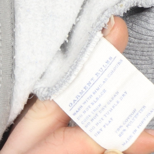 Jack Wills Women’s Grey Zip Hoodie Jacket Size 8 Full Zip Cotton Blend