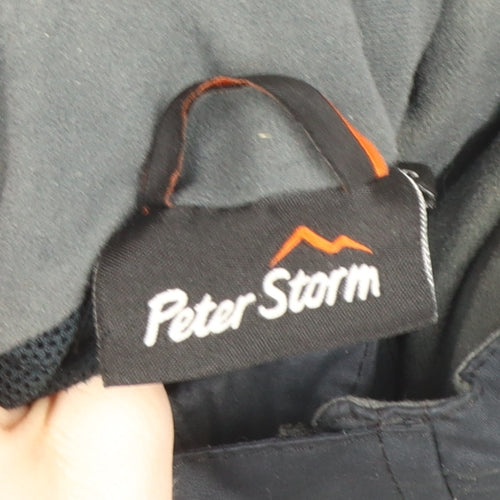 Peter Storm Mens Black Waterproof Rain Jacket Size S Outdoor Coat