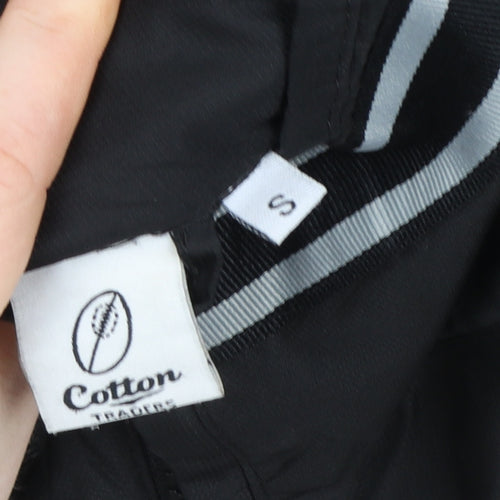 Cotton Traders Men’s Black 1/4 Zip Rugby Jacket S Polyester Lined