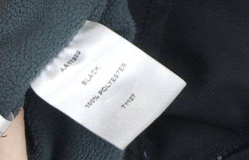 Cotton Traders Men’s Black 1/4 Zip Rugby Jacket S Polyester Lined