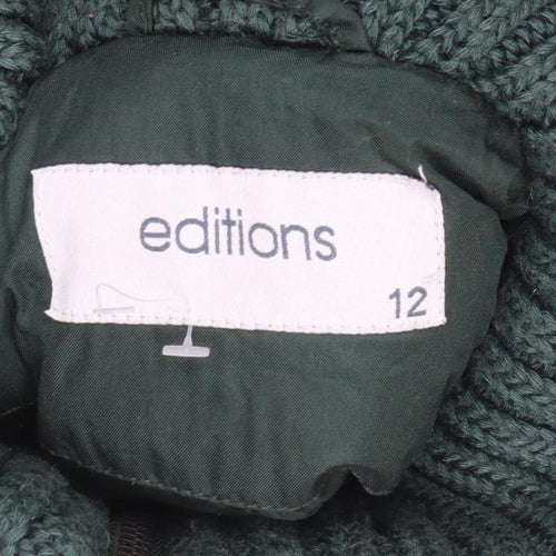 Editions Green Women's Size 12 Padded Bodywarmer Waistcoat