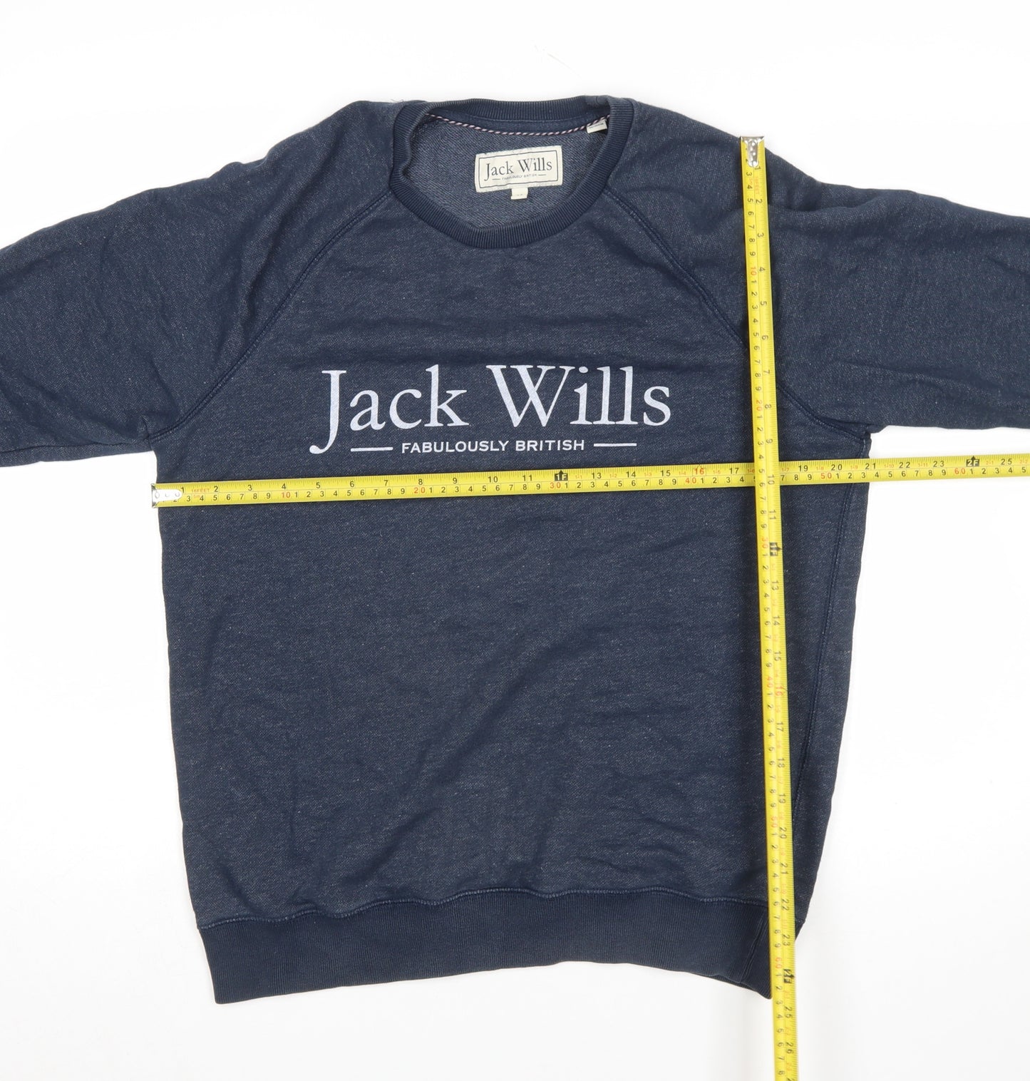 Jack Wills Women Navy Blue Logo Crew Neck Sweatshirt M