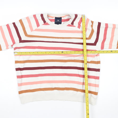 Crew Clothing Company Women's Multicoloured Striped Cotton Pullover Sweatshirt Size 14