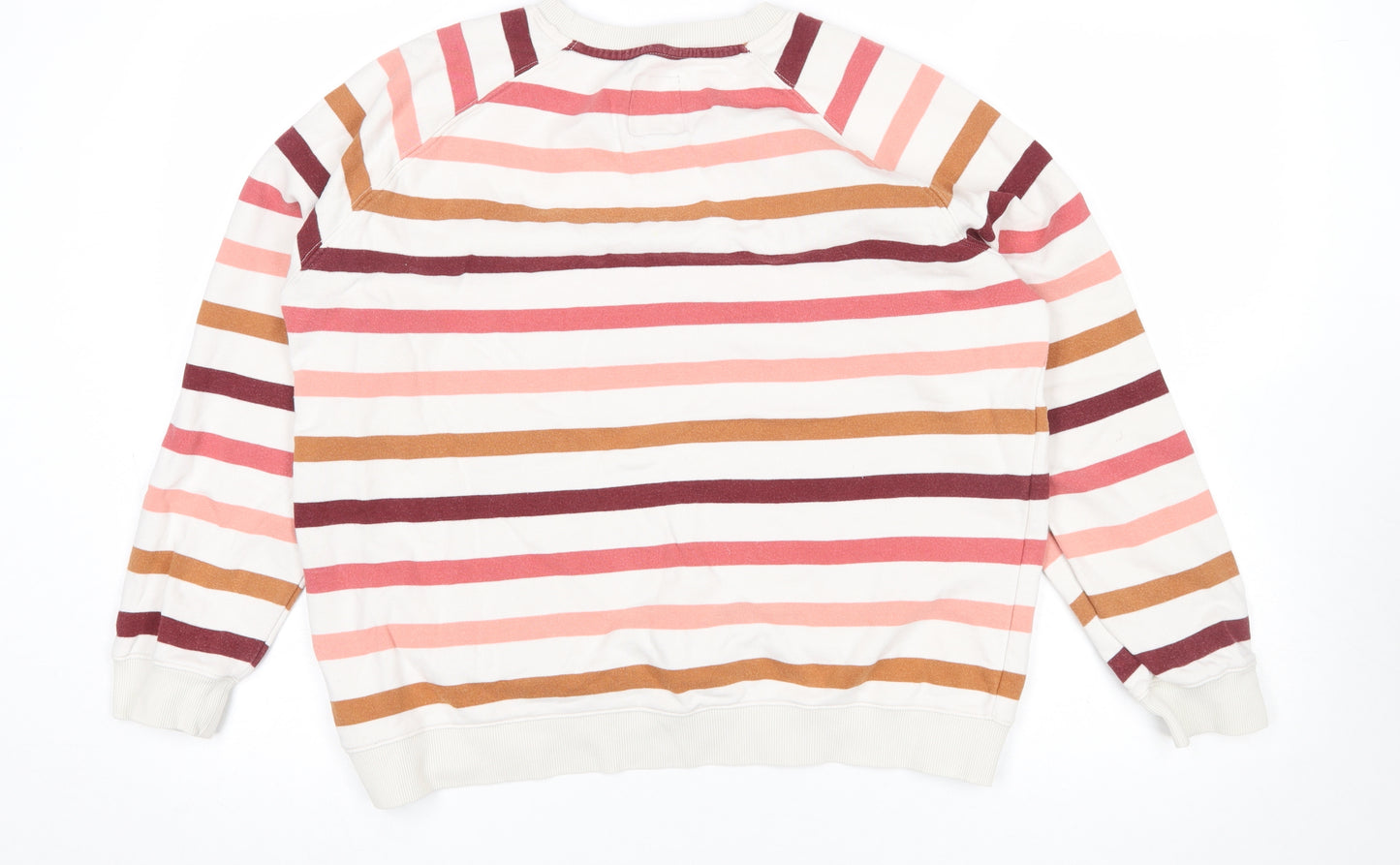 Crew Clothing Company Women's Multicoloured Striped Cotton Pullover Sweatshirt Size 14