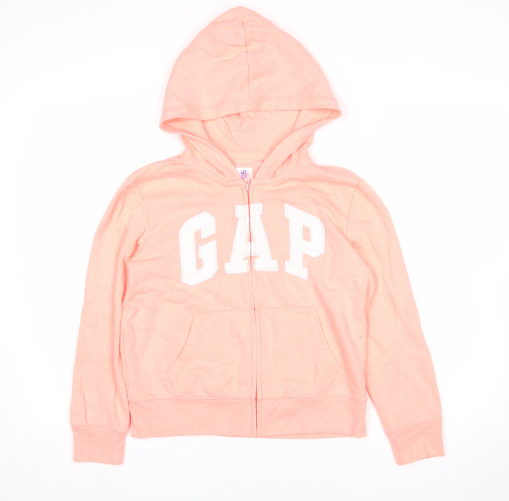 GAP Girls Peach Full Zip Hoodie Cotton Blend Casual 10 Years