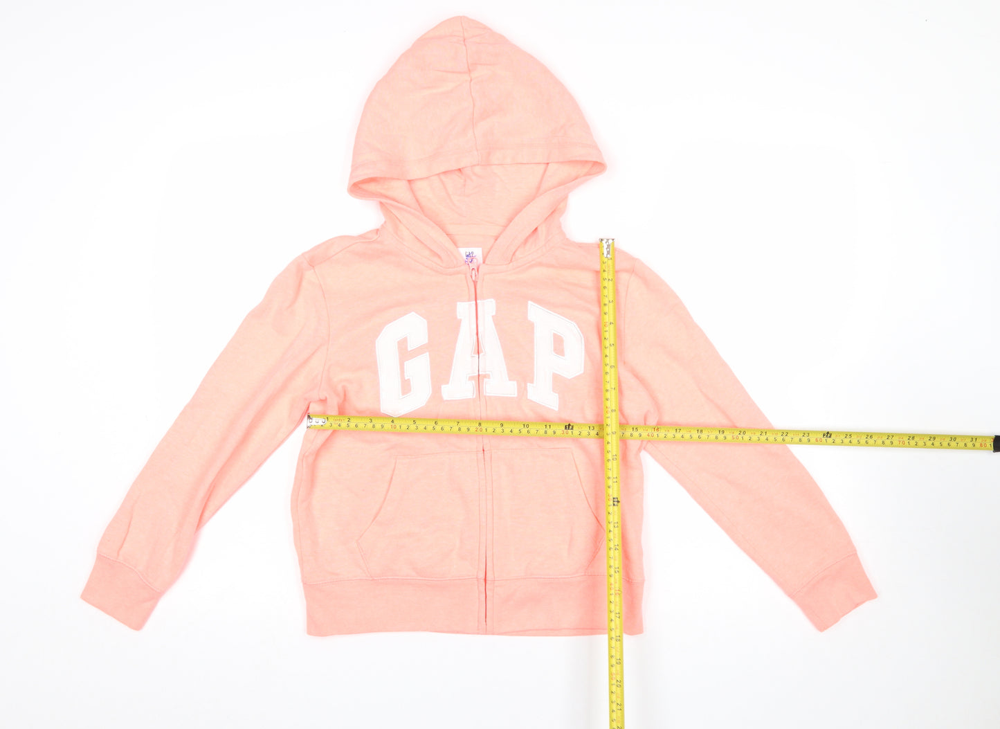 GAP Girls Peach Full Zip Hoodie Cotton Blend Casual 10 Years