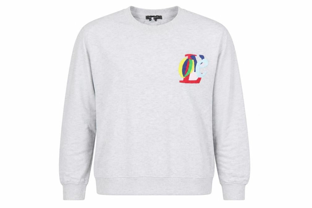 French Connection Women’s Grey Love Logo Sweatshirt XL Cotton Blend
