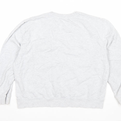 French Connection Women’s Grey Love Logo Sweatshirt XL Cotton Blend
