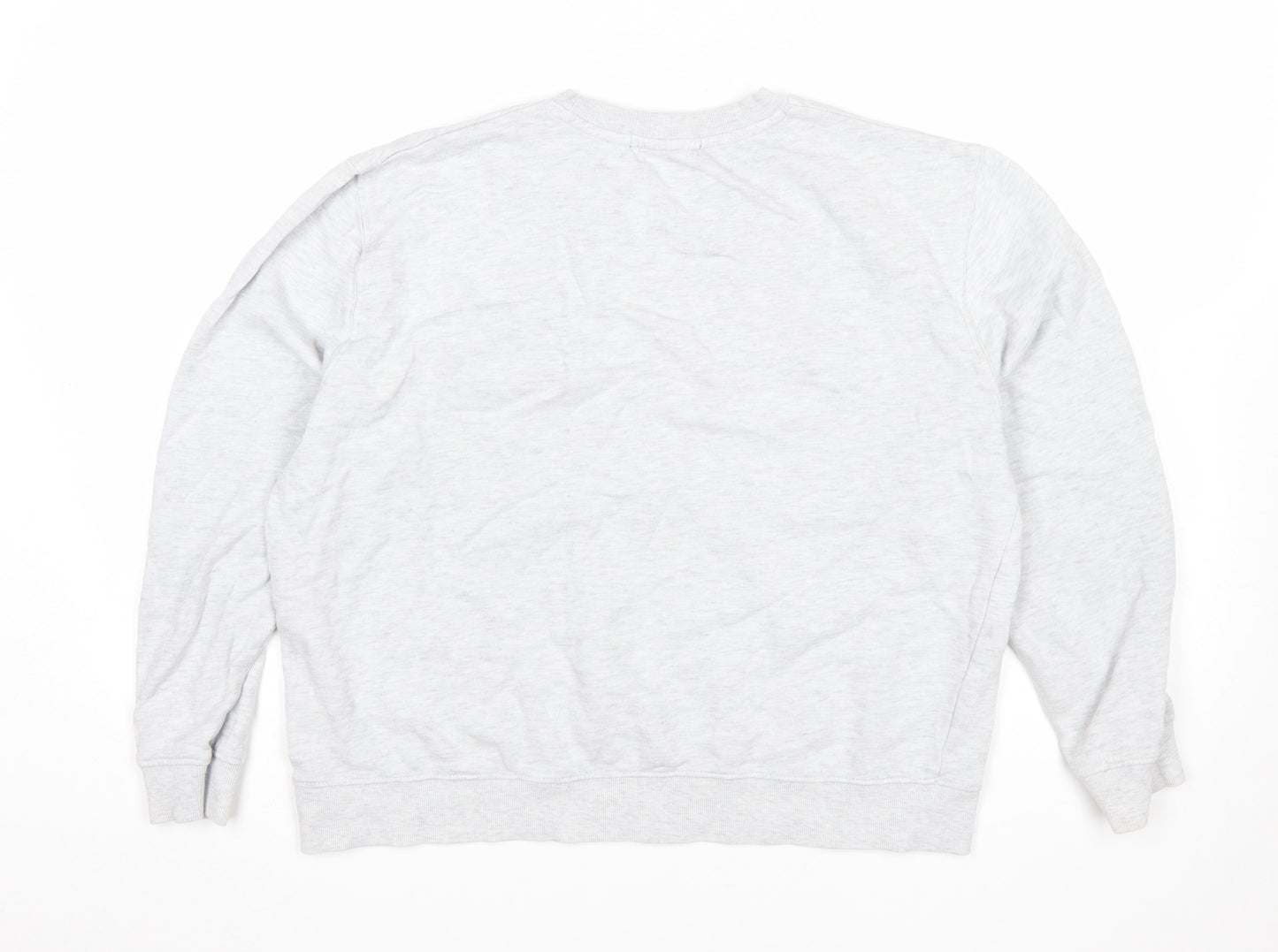 French Connection Women’s Grey Love Logo Sweatshirt XL Cotton Blend