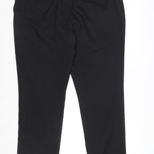 Next Men's Black Wool Blend Formal Dress Trousers 40R Regular Fit