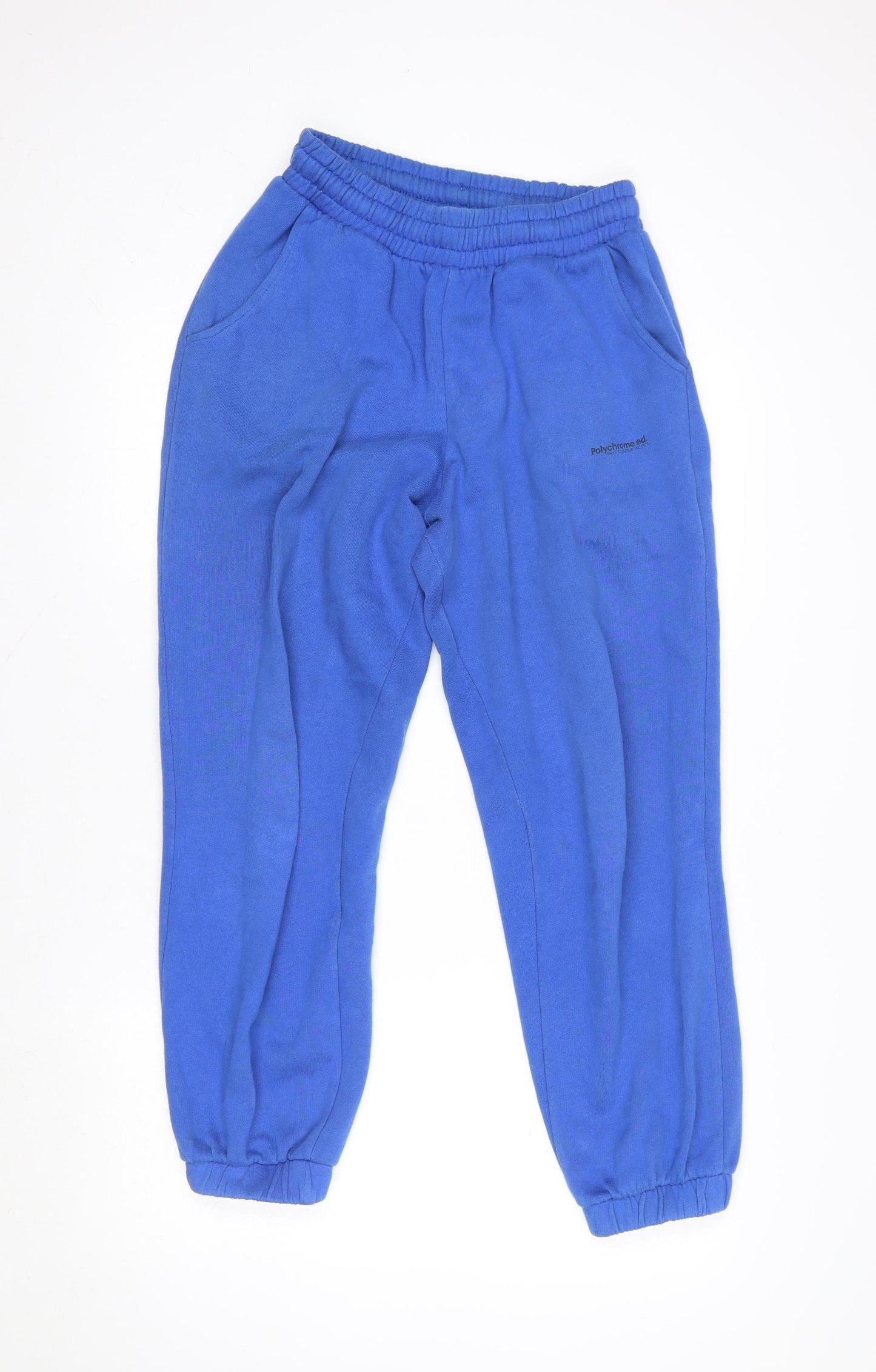 Pull & Bear Blue Cotton Blend Women's Jogger Trousers Size M