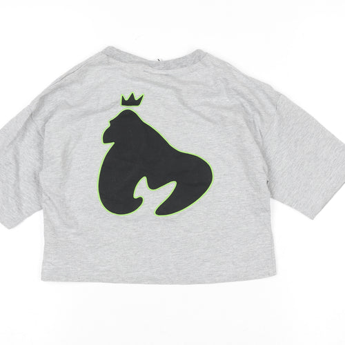Money Boys Grey Logo T-Shirt 11-12 Years Regular Fit Crew Neck
