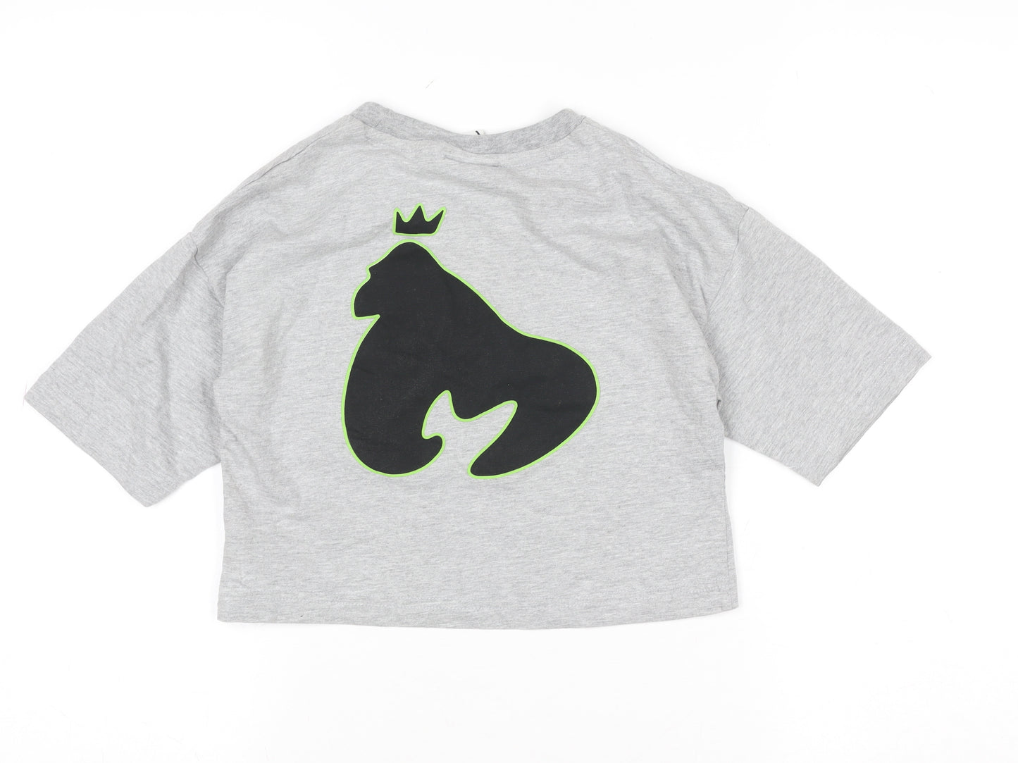 Money Boys Grey Logo T-Shirt 11-12 Years Regular Fit Crew Neck