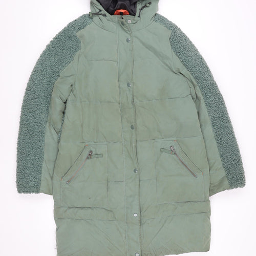 White Stuff Men’s Green Hooded Parka Jacket Size 38 Regular Fit