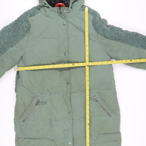 White Stuff Men’s Green Hooded Parka Jacket Size 38 Regular Fit