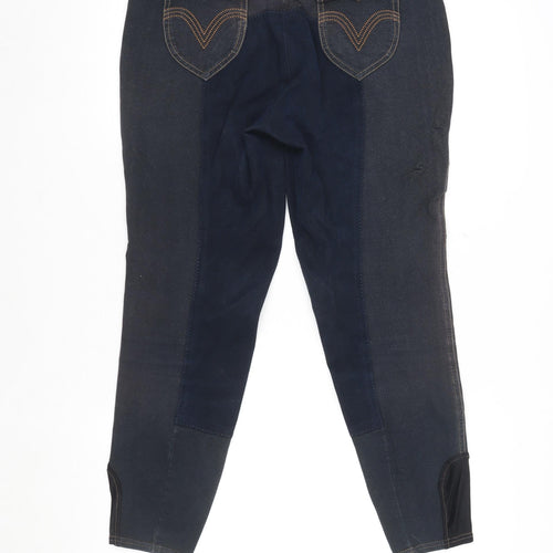 Shires Womens Blue 32 Riding Jodhpur Trousers Stretch Cotton