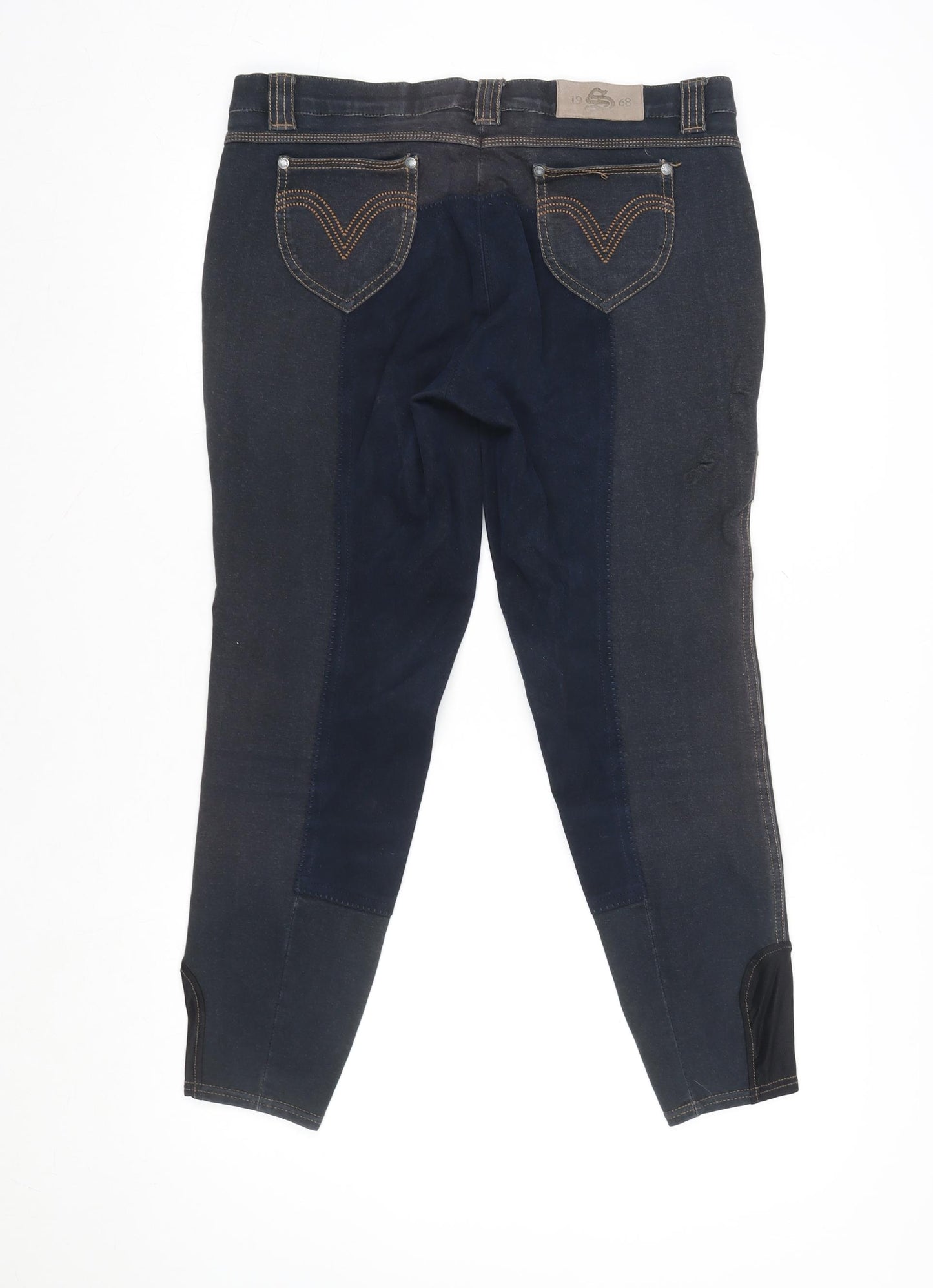 Shires Womens Blue 32 Riding Jodhpur Trousers Stretch Cotton