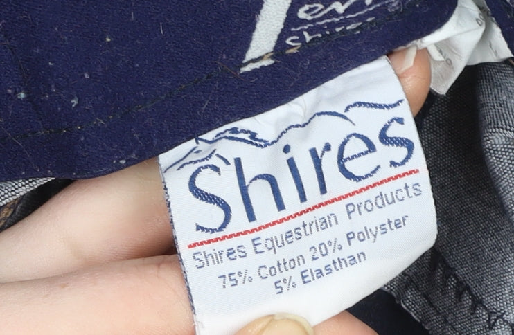 Shires Womens Blue 32 Riding Jodhpur Trousers Stretch Cotton