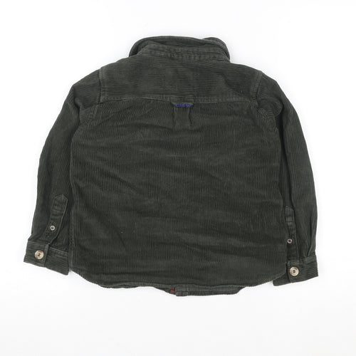 Crew Clothing Boys Green Corduroy Shirt Jacket 7-8 Years Button Front