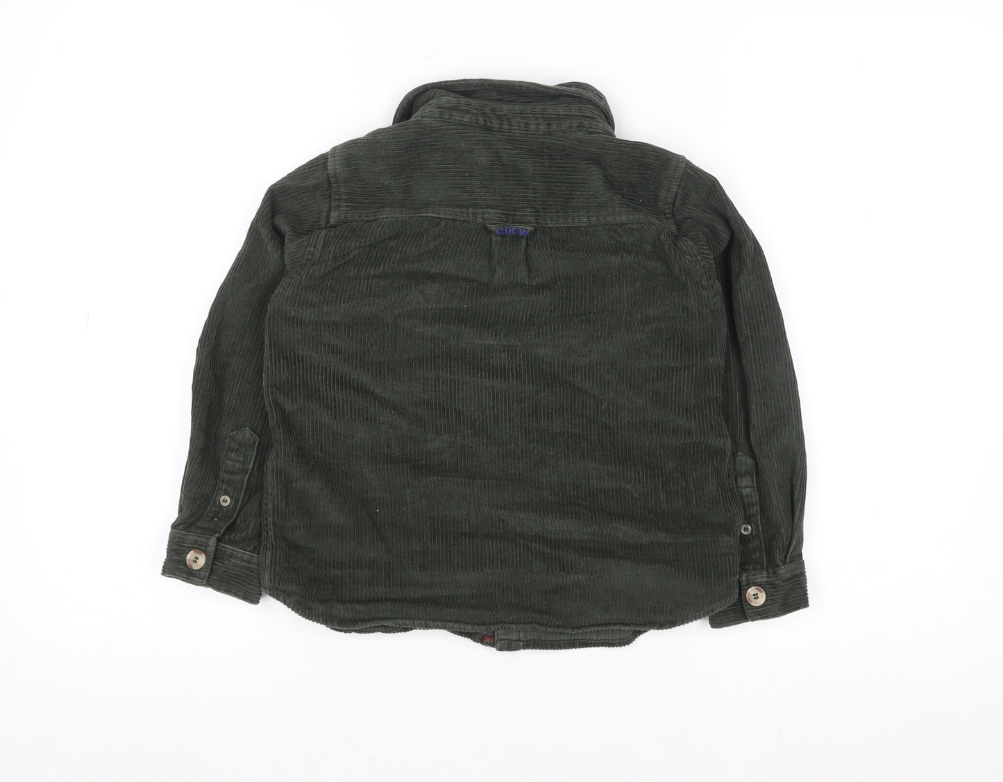 Crew Clothing Boys Green Corduroy Shirt Jacket 7-8 Years Button Front