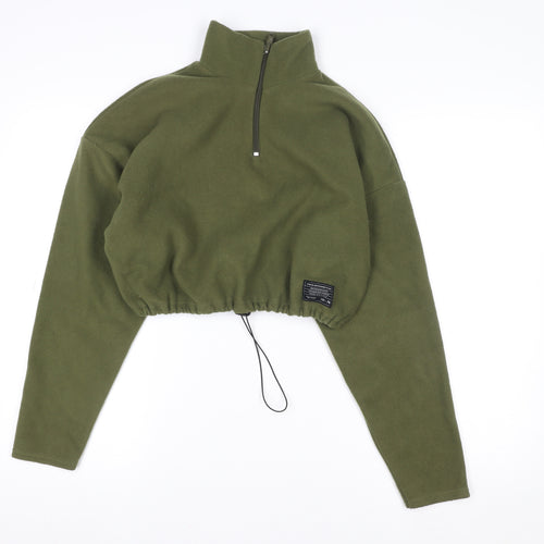 Urban Outfitters Womens Green 1/4 Zip Fleece Sweatshirt XS
