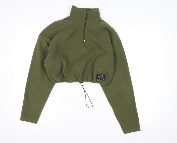 Urban Outfitters Womens Green 1/4 Zip Fleece Sweatshirt XS