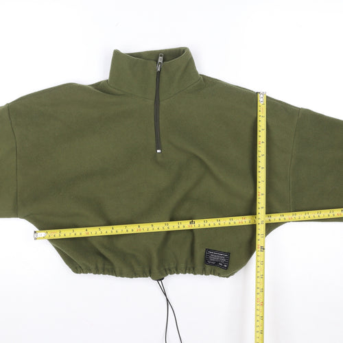 Urban Outfitters Womens Green 1/4 Zip Fleece Sweatshirt XS