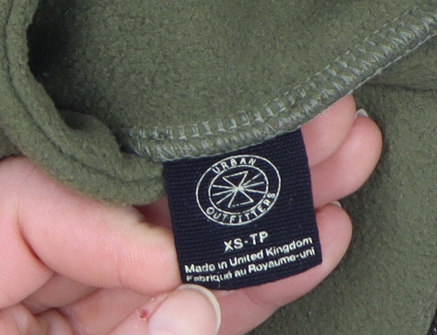 Urban Outfitters Womens Green 1/4 Zip Fleece Sweatshirt XS