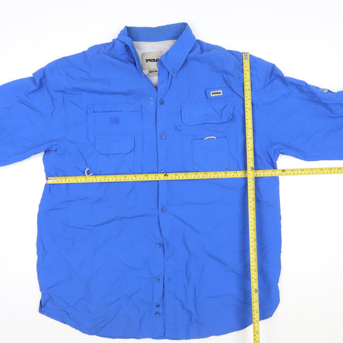 TCLA Men's Blue Lightweight Nylon Hiking Windbreaker Jacket L