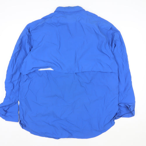 TCLA Men's Blue Lightweight Nylon Hiking Windbreaker Jacket L