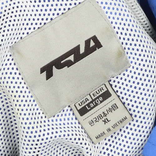 TCLA Men's Blue Lightweight Nylon Hiking Windbreaker Jacket L