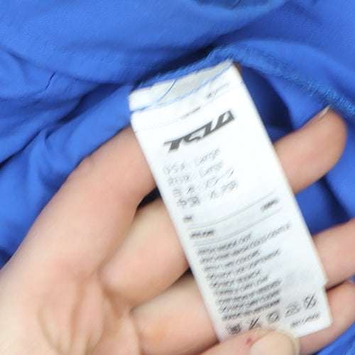 TCLA Men's Blue Lightweight Nylon Hiking Windbreaker Jacket L