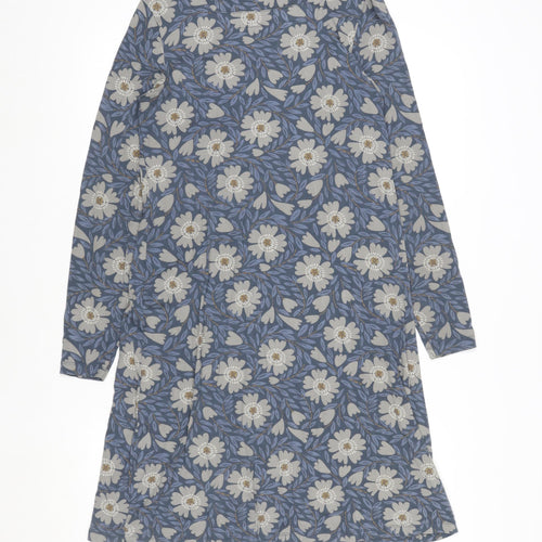 Gudrun Sjödén Women's Blue Floral Cotton Shift Dress Size S