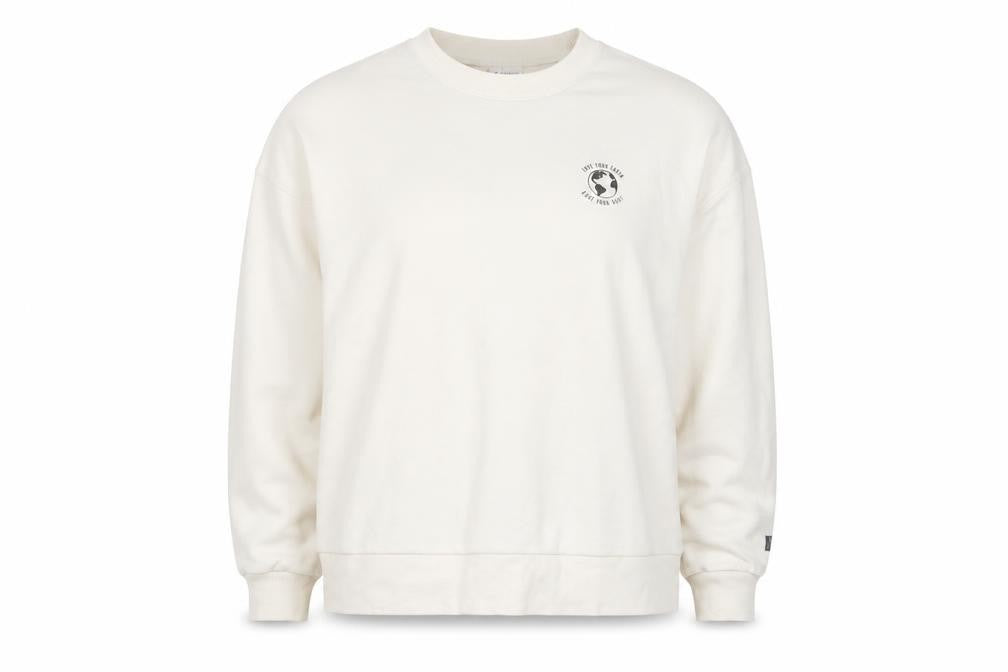 H&M Divided Women’s Beige Crew Neck Sweatshirt Size L Relaxed Fit